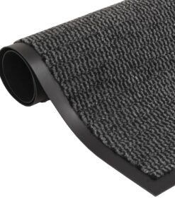 vidaXL Droogloopmat rechthoekig getuft 40x60 cm antraciet
