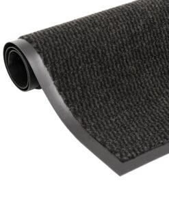 vidaXL Droogloopmat rechthoekig getuft 40x60 cm zwart