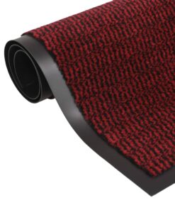 vidaXL Droogloopmat rechthoekig getuft 60x90 cm rood