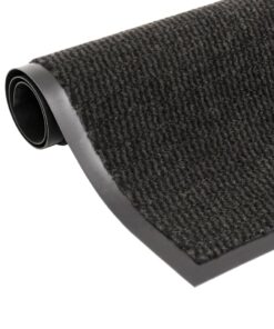 vidaXL Droogloopmat rechthoekig getuft 60x90 cm zwart