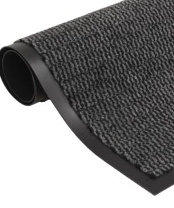vidaXL Droogloopmat rechthoekig getuft 90x150 cm antraciet