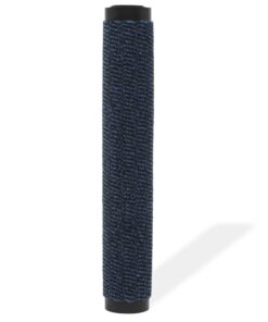 vidaXL Droogloopmat rechthoekig getuft 90x150 cm blauw