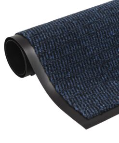 vidaXL Drooglopmat rechthoekig getuft 120x180 cm blauw