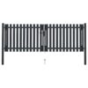 vidaXL Dubbele poort met deur staal 300x100 cm antraciet