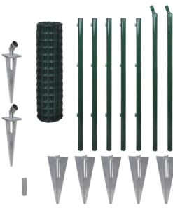 vidaXL Euro hek 10x1 m staal groen