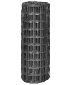 vidaXL Euro hek 25x1 m staal grijs