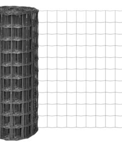 vidaXL Euro hek 25x1 m staal grijs