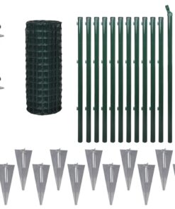 vidaXL Euro hek 25x1 m staal groen