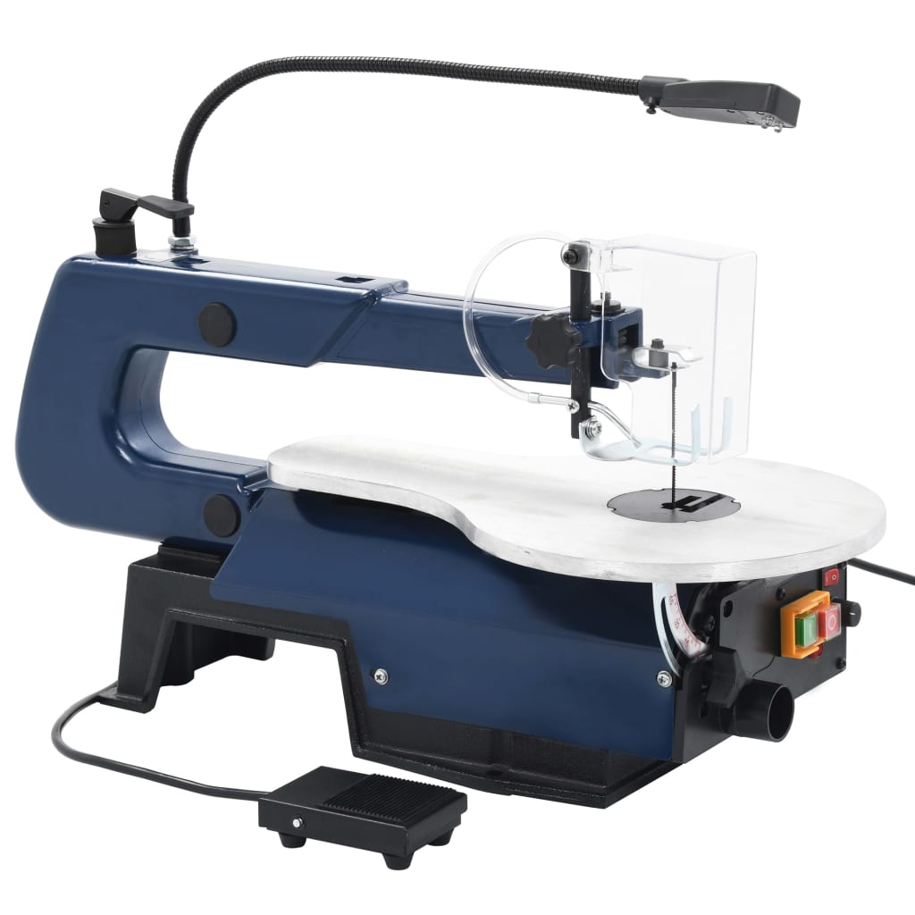 vidaXL Figuurzaagmachine elektrisch met voetpedaal en LED-lampje 125 W - Image 3