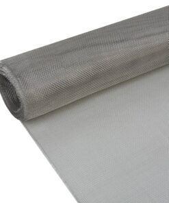 vidaXL Gaas 100x500 cm roestvrij staal zilverkleurig