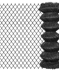 vidaXL Gaashek 15x1 m staal grijs