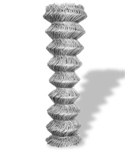 vidaXL Gaashek 25x1 m gegalvaniseerd staal zilverkleurig