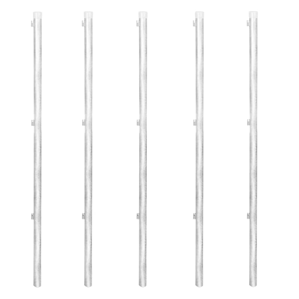 vidaXL Gaashek met palen 15x0,8 m gegalvaniseerd staal - Image 7