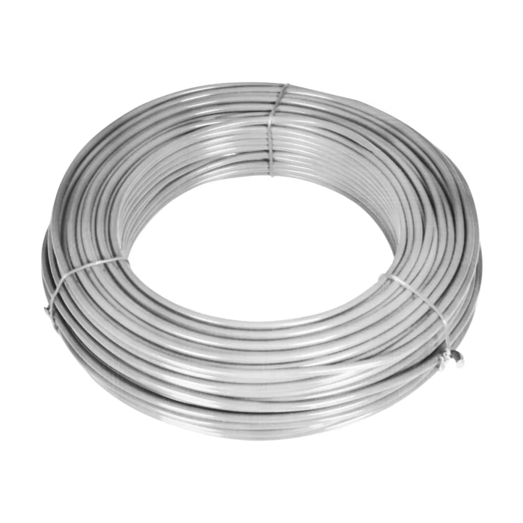 vidaXL Gaashek met palen 15x1 m gegalvaniseerd staal zilverkleurig - Image 3