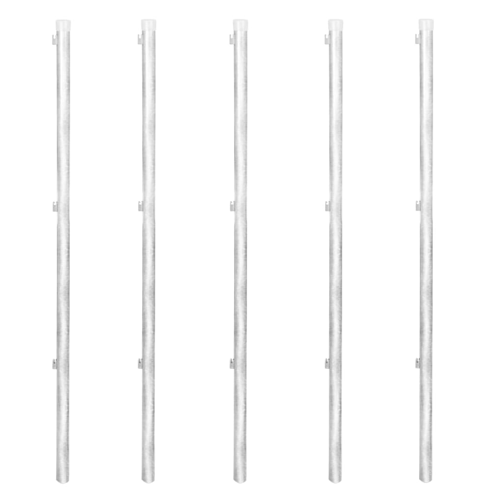 vidaXL Gaashek met palen 15x1,5 m gegalvaniseerd staal - Afbeelding 6