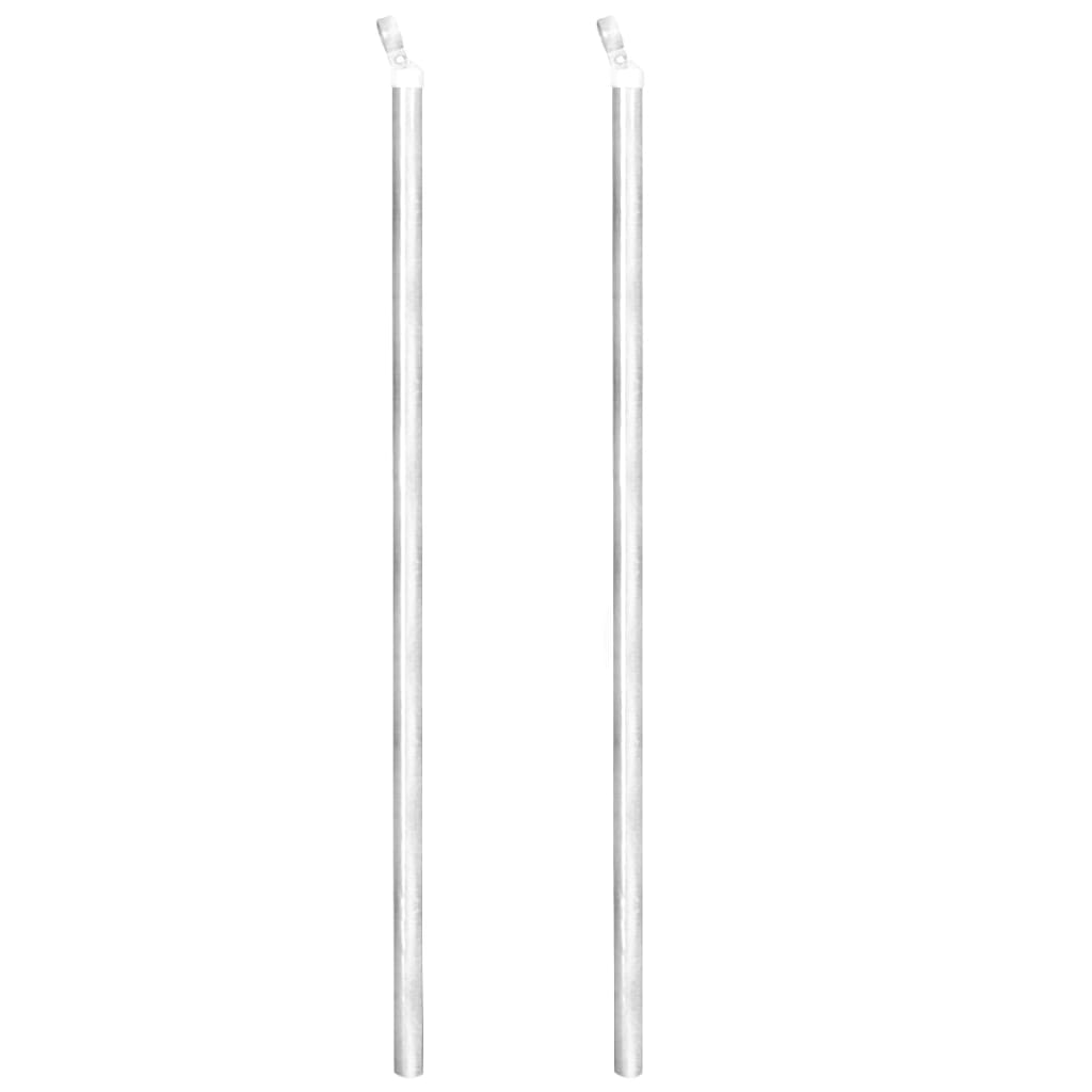 vidaXL Gaashek met palen 25x0,8 m gegalvaniseerd staal zilverkleurig - Image 6