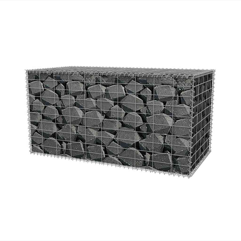 vidaXL Gabion mand 100x50x50 cm gegalvaniseerd staal - Afbeelding 4