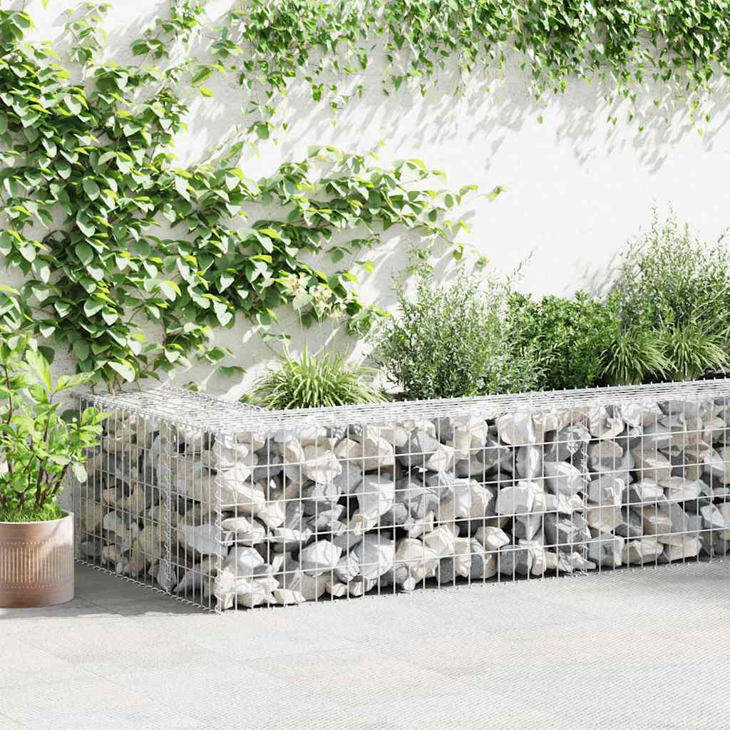 vidaXL Gabion mand 100x50x50 cm gegalvaniseerd staal
