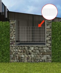 vidaXL Gabion mand U-vormig 160x20x150 cm staal