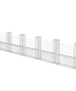 vidaXL Gabion mand U-vormig 570x20x100 cm staal