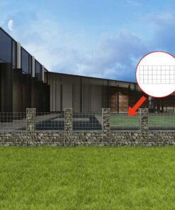 vidaXL Gabion mand U-vormig 570x20x100 cm staal