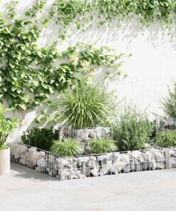 vidaXL Gabion plantenbak 120x120x20 cm gegalvaniseerd staal