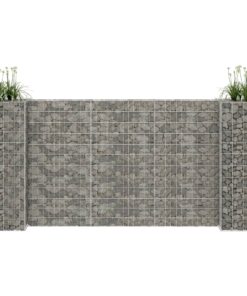vidaXL Gabion plantenbak H-vormig 260x40x120 cm staaldraad