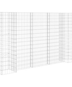 vidaXL Gabion plantenbak H-vormig 260x40x150 cm staaldraad