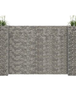 vidaXL Gabion plantenbak H-vormig 260x40x150 cm staaldraad
