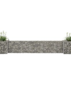 vidaXL Gabion plantenbak H-vormig 260x40x40 cm staaldraad