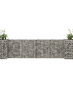 vidaXL Gabion plantenbak H-vormig 260x40x60 cm staaldraad