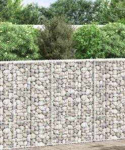 vidaXL Gabion plantenbak trapezium 100x20x100 cm gegalvaniseerd staal