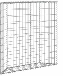 vidaXL Gabion plantenbak trapezium 100x20x100 cm gegalvaniseerd staal