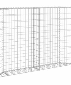 vidaXL Gabion plantenbak trapezium 150x20x100 cm gegalvaniseerd staal