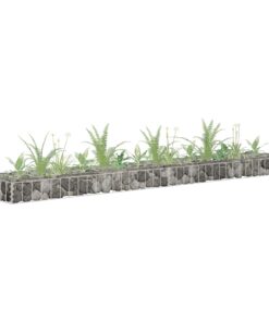 vidaXL Gabion plantenbak verhoogd 180x30x10 cm gegalvaniseerd staal