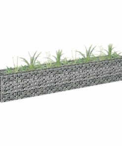 vidaXL Gabion plantenbak verhoogd 180x30x30 cm gegalvaniseerd staal