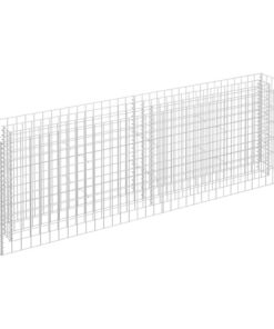 vidaXL Gabion plantenbak verhoogd 180x30x60 cm gegalvaniseerd staal
