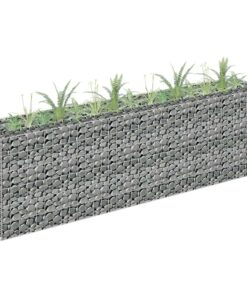 vidaXL Gabion plantenbak verhoogd 180x30x60 cm gegalvaniseerd staal