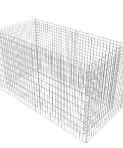 vidaXL Gabion plantenbak verhoogd 180x90x100 cm staal zilverkleurig