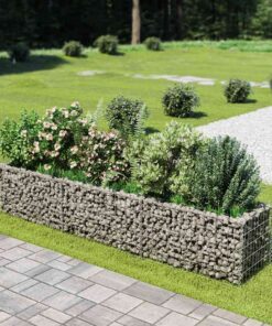 vidaXL Gabion plantenbak verhoogd 270x50x50 cm gegalvaniseerd staal