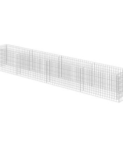 vidaXL Gabion plantenbak verhoogd 360x50x50 cm gegalvaniseerd staal