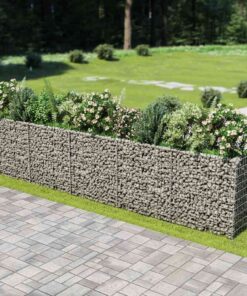 vidaXL Gabion plantenbak verhoogd 450x50x100 cm gegalvaniseerd staal