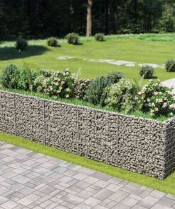 vidaXL Gabion plantenbak verhoogd 450x90x100 cm gegalvaniseerd staal