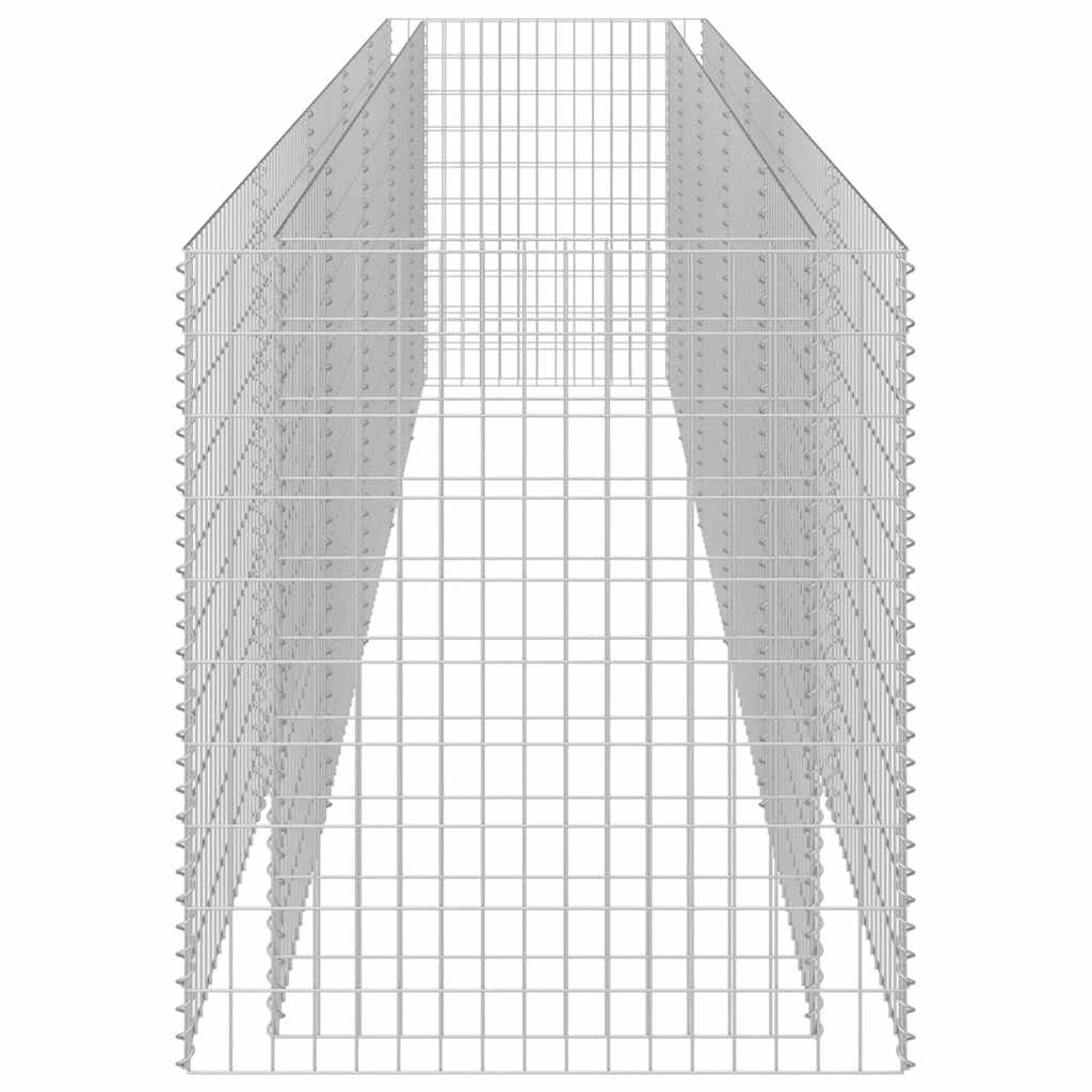 vidaXL Gabion plantenbak verhoogd 450x90x100 cm gegalvaniseerd staal - Image 6
