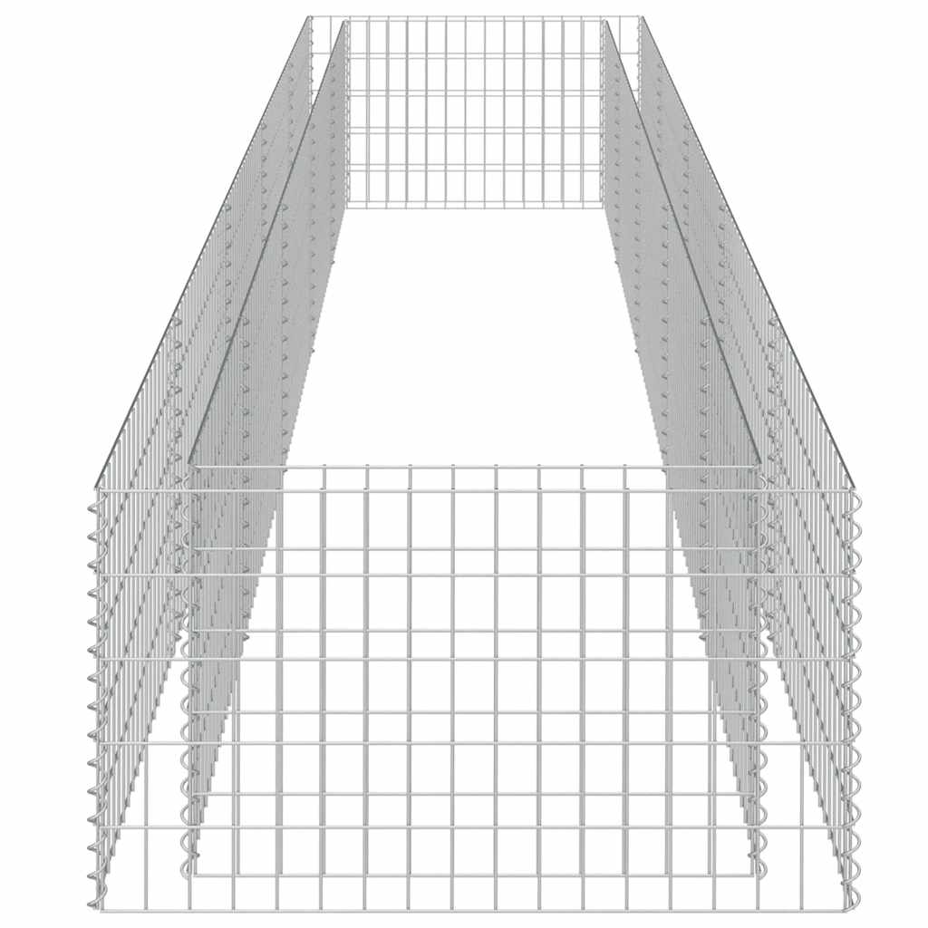 vidaXL Gabion plantenbak verhoogd 450x90x50 cm gegalvaniseerd staal - Image 6