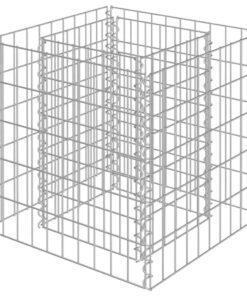 vidaXL Gabion plantenbak verhoogd 50x50x50 cm gegalvaniseerd staal