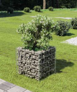vidaXL Gabion plantenbak verhoogd 50x50x50 cm gegalvaniseerd staal