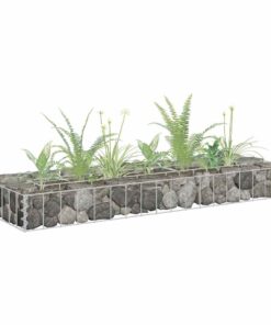 vidaXL Gabion plantenbak verhoogd 90x30x10 cm gegalvaniseerd staal