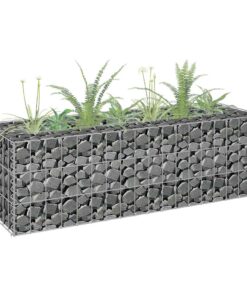 vidaXL Gabion plantenbak verhoogd 90x30x30 cm gegalvaniseerd staal
