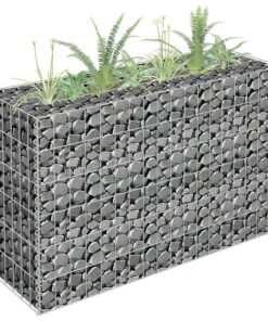 vidaXL Gabion plantenbak verhoogd 90x30x60 cm gegalvaniseerd staal